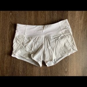 White Lululemon shorts